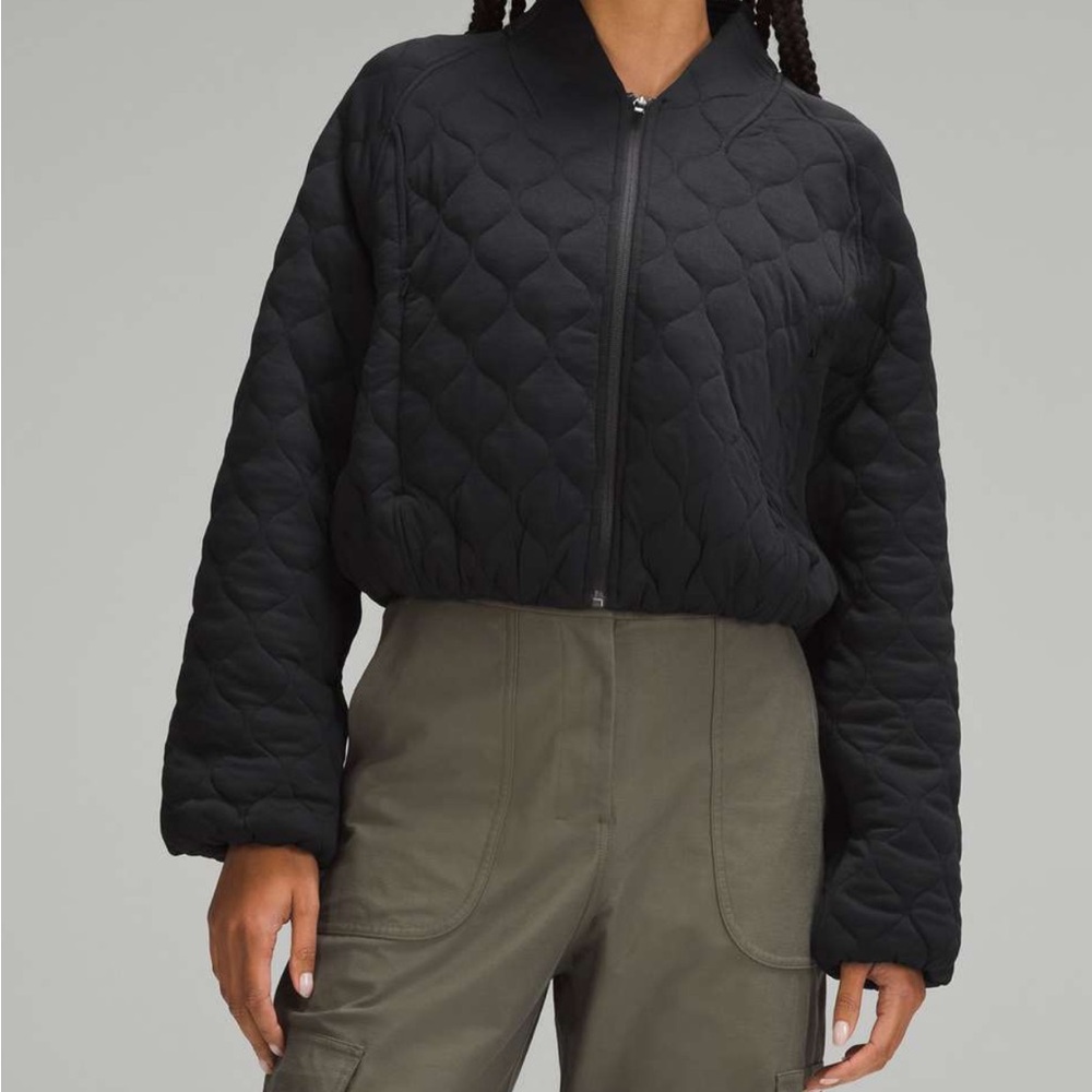 Women's Black Quilted Jacket by Lululemon